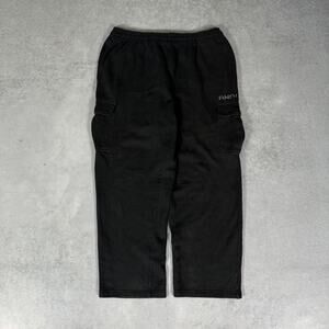 AND1 Fleece Cargo Sweatpants Black Jogger Utility Pants XL - Size: XL
